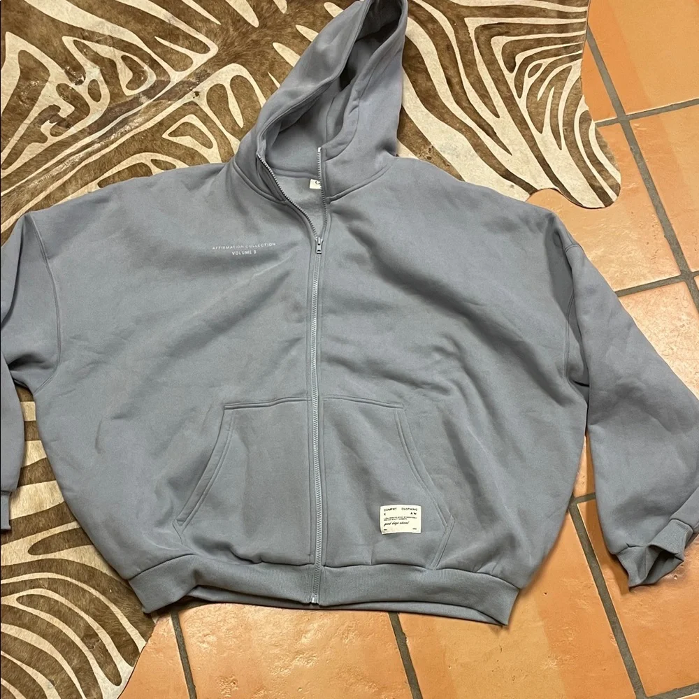 Comfrt Clothing Affirmation Collection‎ Vol 9 Zip Hoodie Blue Oversized 2XL - Picture 3 of 9